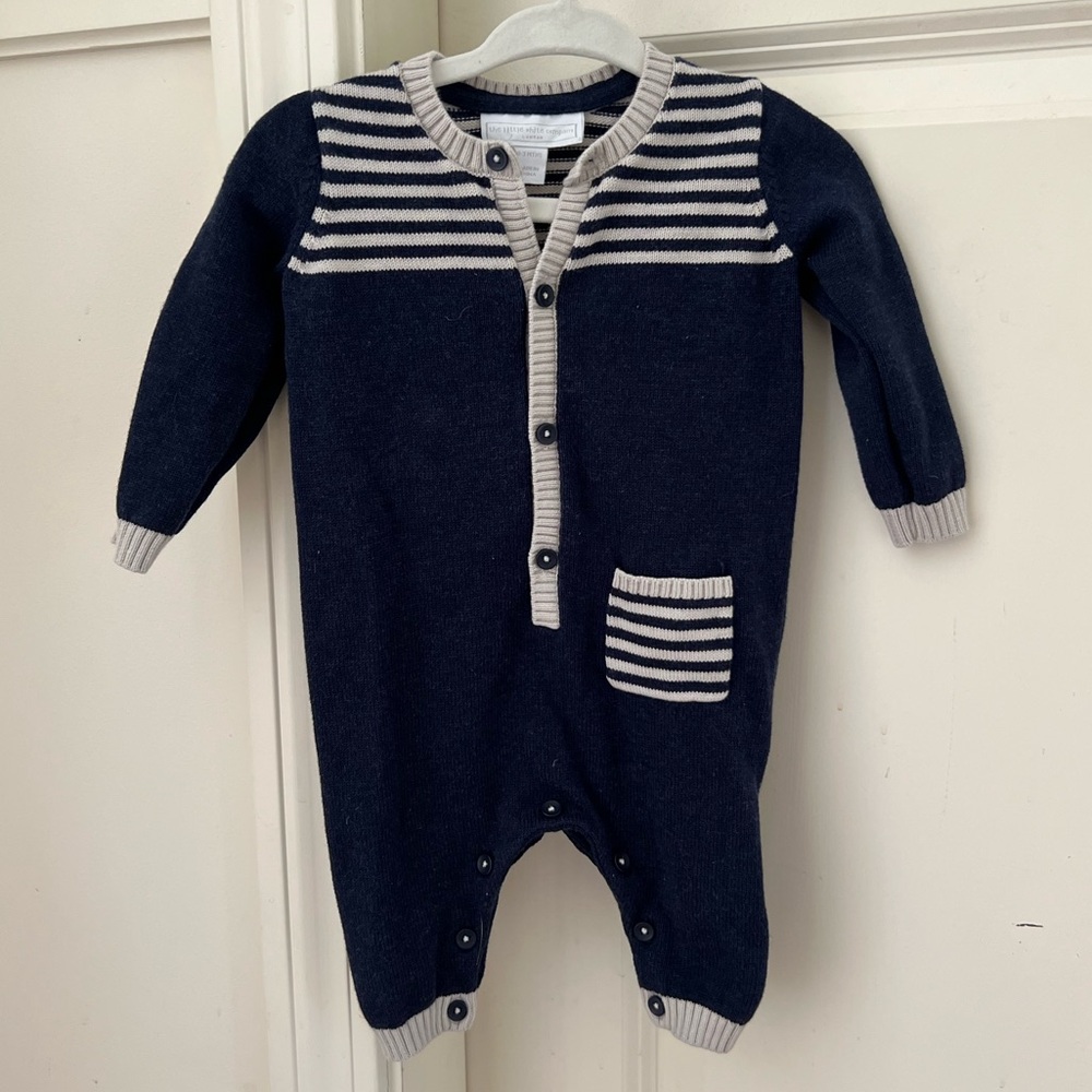 ❤️ New -  Knitted Romper, Stripe, 0-3mths